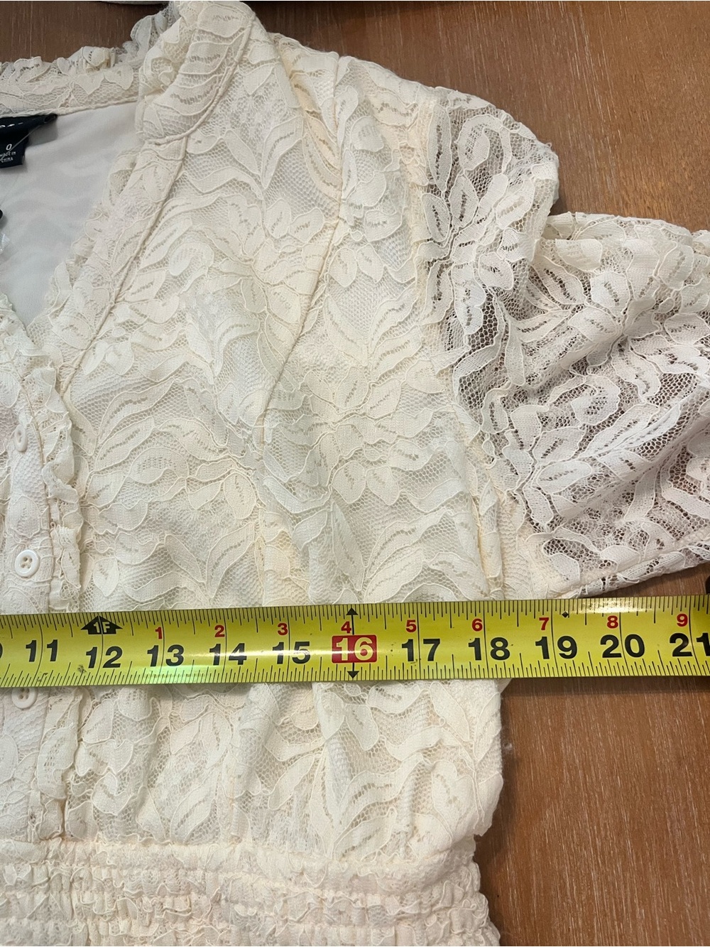 Torrid Mini Stretch Lace Tiered Dress Pristine Ivory White Plus Size 0 (12) NWT - Picture 8 of 10